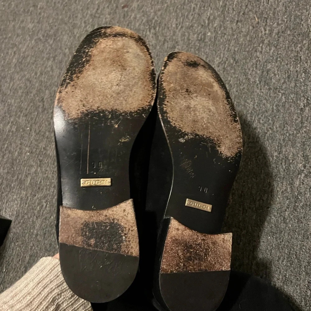 Gucci Black Suede Horse-bit Loafers, size 9 - Picture 5 of 10